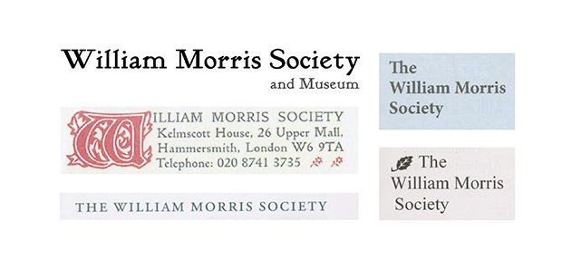 The William Morris Society's earlier designs. Image courtesy of Pentagram