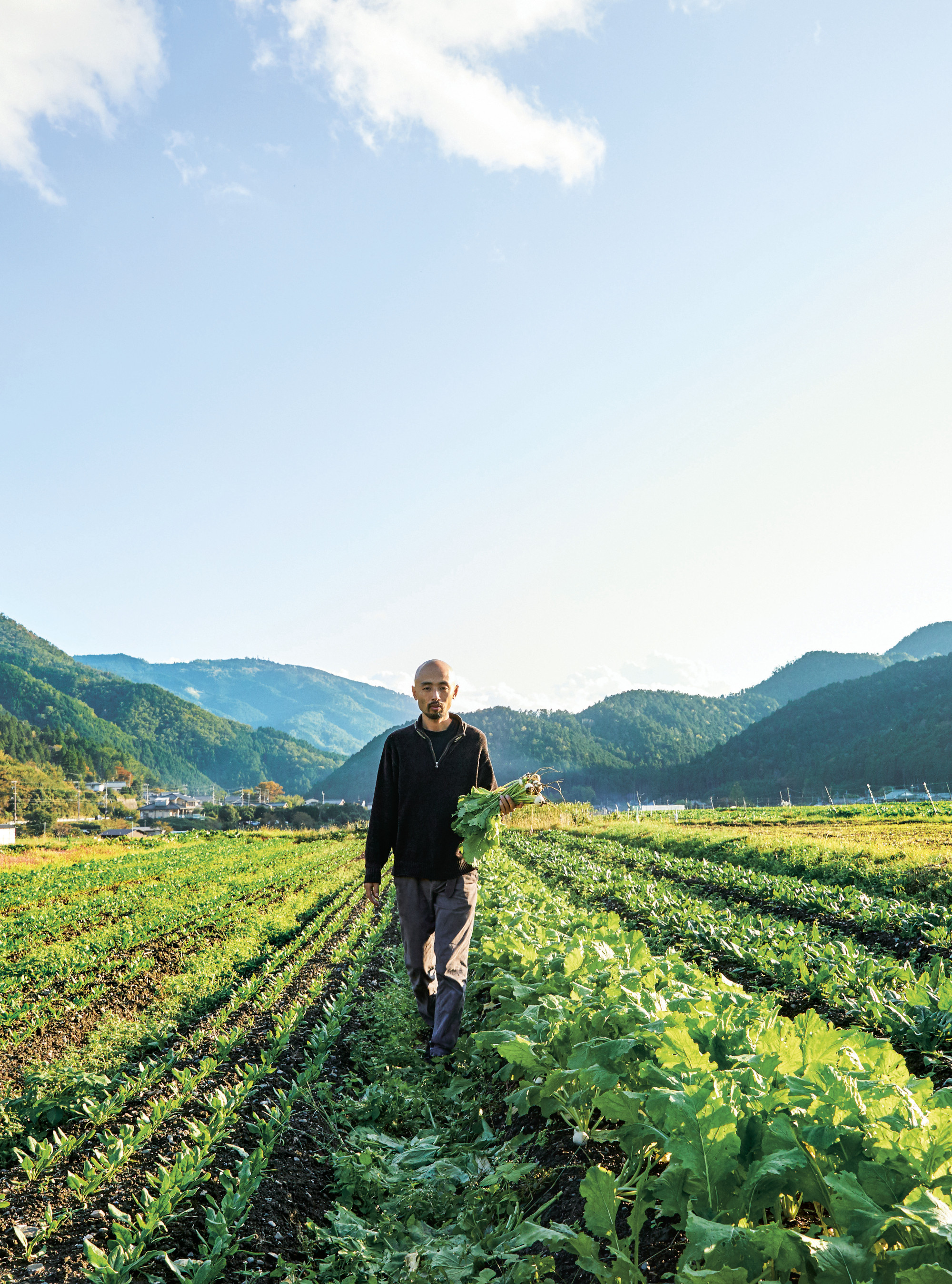 Yoshihiro Imai at a farm in Ohara valley. All photographs by by Yuka Yanazume