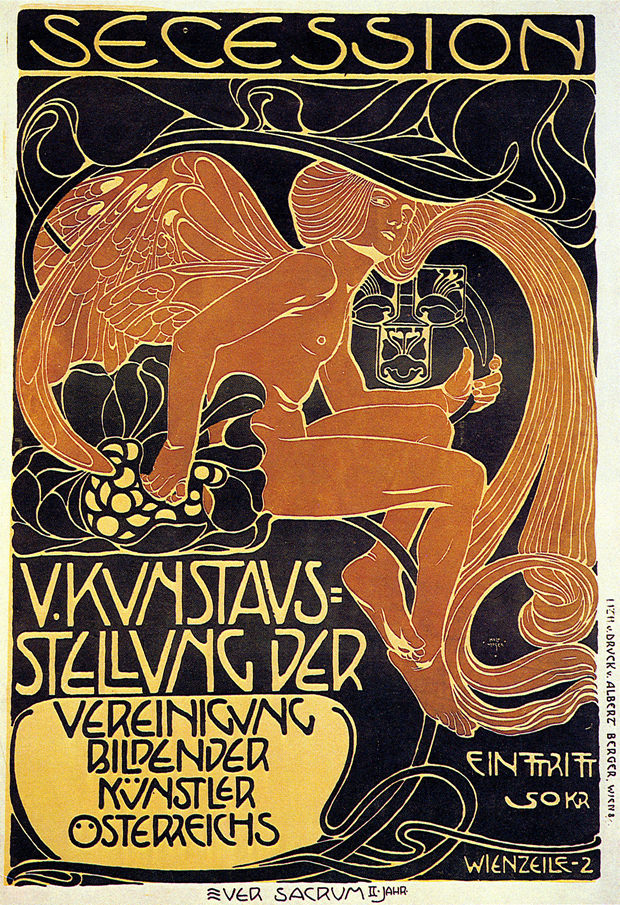 Koloman Moser, poster for the fifth Secession exhibition, 1899. From Art in Vienna