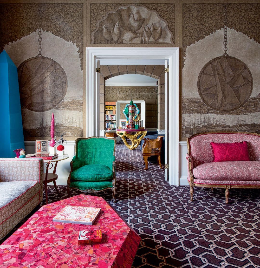 Ashley Hicks's home in the Albany, Piccadilly London. Designed by Ashley Hicks - as featured in Interiors: the Greatest Rooms of the Century