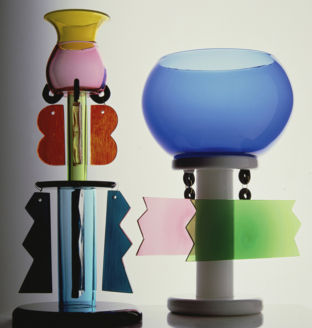 Glass pieces, 1982 by Ettore Sottsass. From our book Sottsass