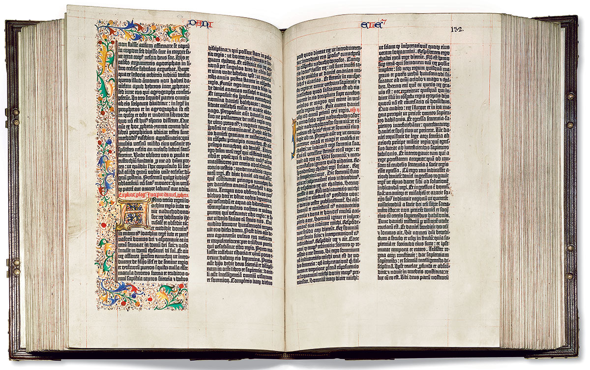 the Gutenberg Bible, as reproduced in Graphic