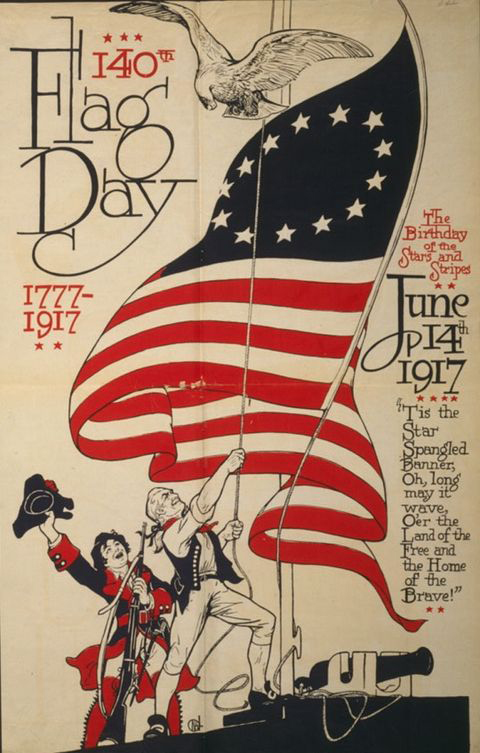 American Flag Day poster, 1917  courtesy Wiki Commons