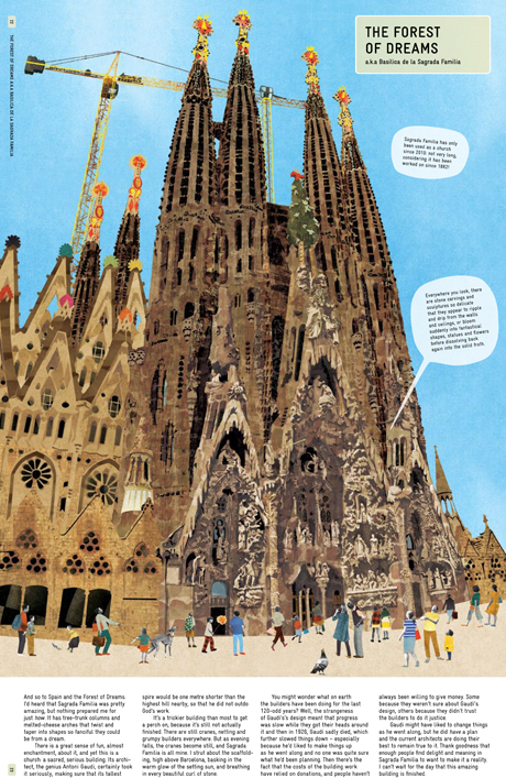 The  Sagrada Familia from Architecture According to Pigeons, by Natsko Seki