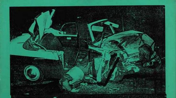 Detail from Green Disaster (1963) by Andy Warhol