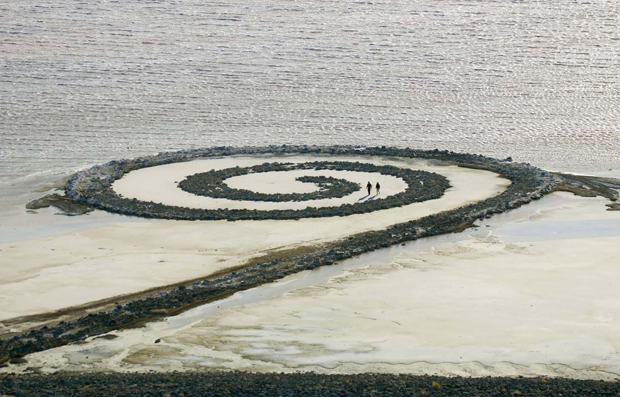 The Spiral Jetty by Robert Smithson, featured in Art & Place
