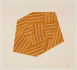 Orange and Yellow Division (2012) by Richard Deacon, courtesy of Singapore Tyler Print Institute