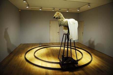 Masonic goat from A Complicated Relationship between Heaven and Earth, or When We Believe by Theaster Gates