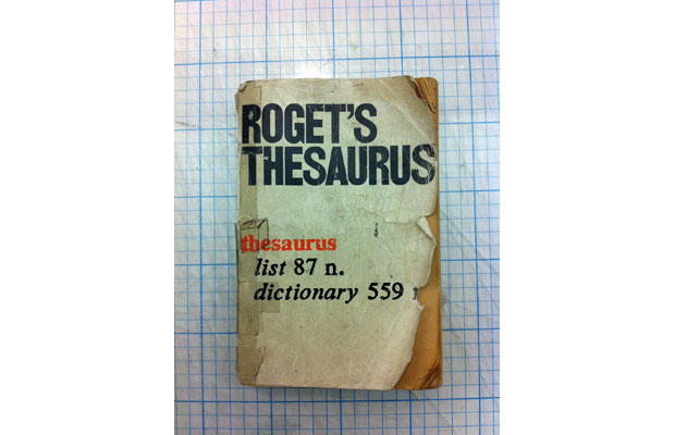 Derek Birdsall, Roget's Thesaurus cover (Photo of original by Andy Stevens)