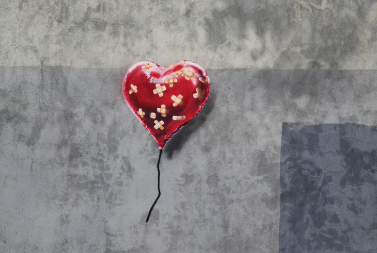 Banksy's heart balloon, Brooklyn