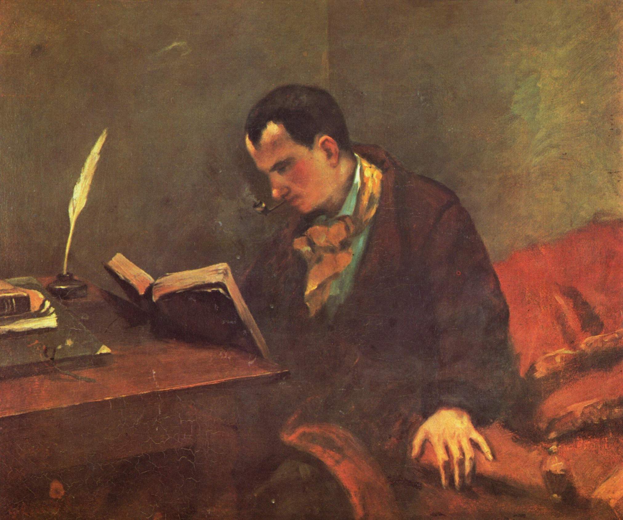 Charles Baudelaire (1848) by by Gustave Courbet