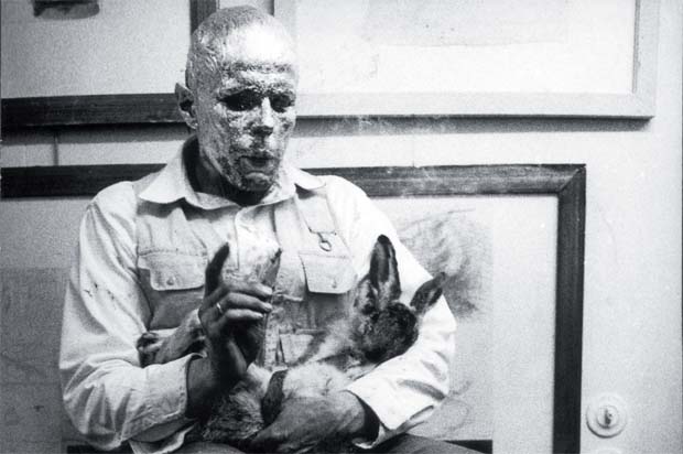 How to Explain Pictures to a Dead Hare (1965) by Joseph Beuys