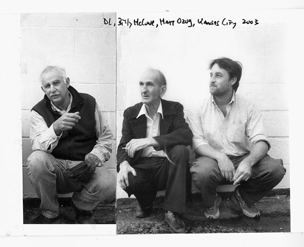 From left: Danny Lyon, Billy McCune and documentary maker Matt Ozug. Kansas City, 2003