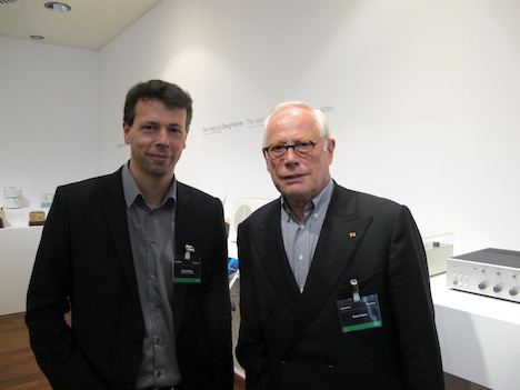 Dieter Rams (right) and Olivier Grabes, head of Braun Design