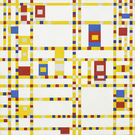 Broadway Boogie Woogie by Piet Mondrian, 1942–1943, USA. From 30,000 Years of Art