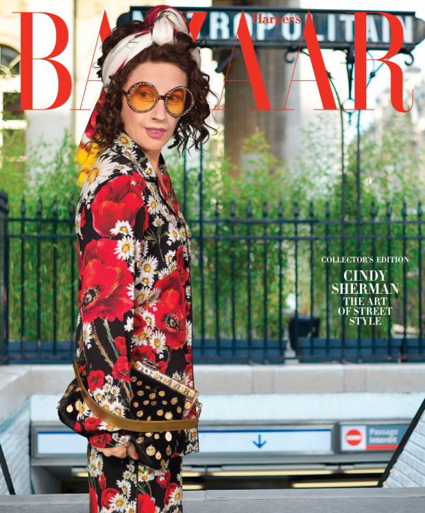 Cindy Sherman dressed in Dolce & Gabbana for Harper's Bazaar. From Project Twirl for Harper's Bazaar