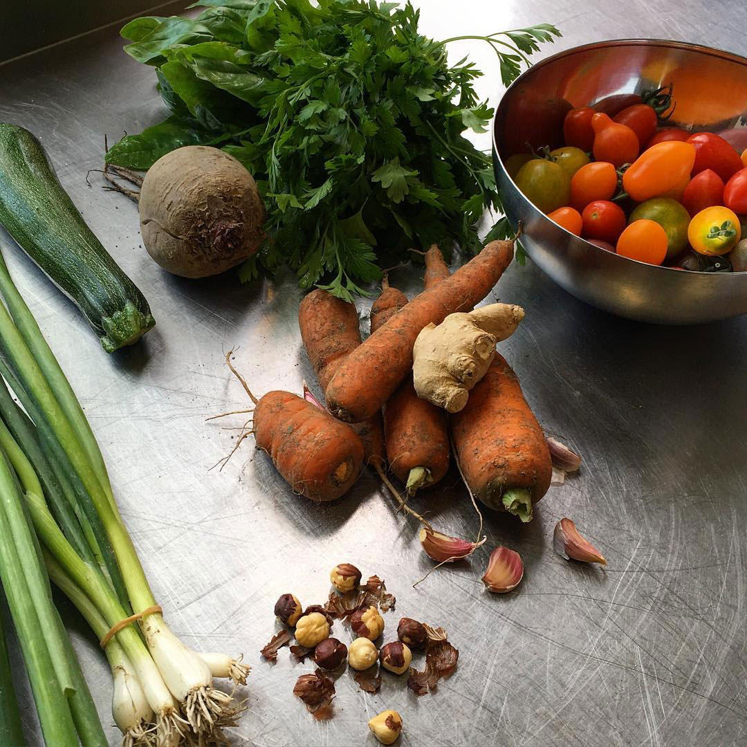 Ingredients for Studio Olafur Eliasson's dinner for the Climate Museum's Miranda Massie. Image courtesy of soe_kitchen's Instagram