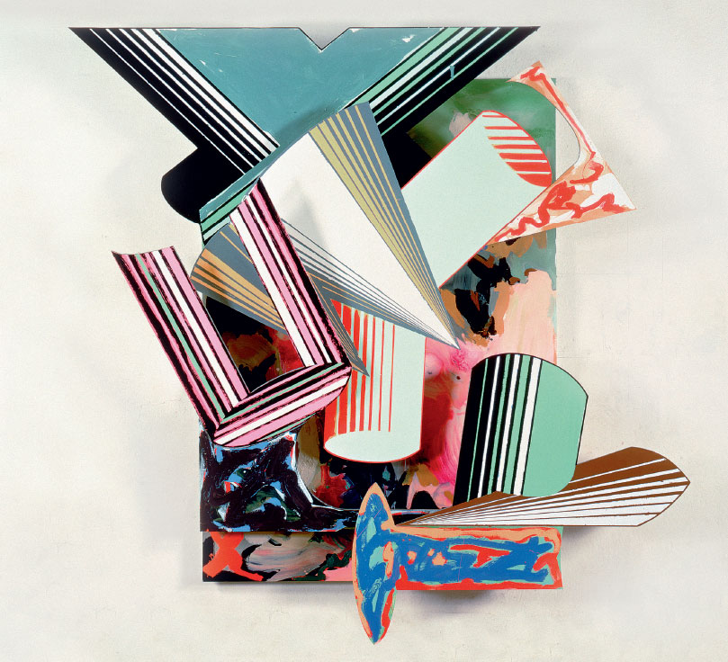 Lo Sciocco Senza Paura 3.8X (1984) by Frank Stella, from his Cones and Pillars series, as reproduced in our new book