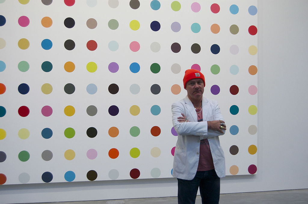 Damien Hirst at the Gagosian gallery in 2011. Image courtesy of Wikimedia Commons