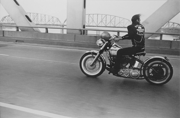 Crossing the Ohio river 1966 by Danny Lyon, from The Bikeriders