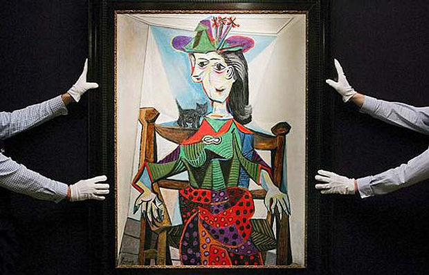 Bidzina Ivanishvili paid $95 million for Dora Maar Au Chat by Pablo Picasso at Sotheby's in New York in May 2006