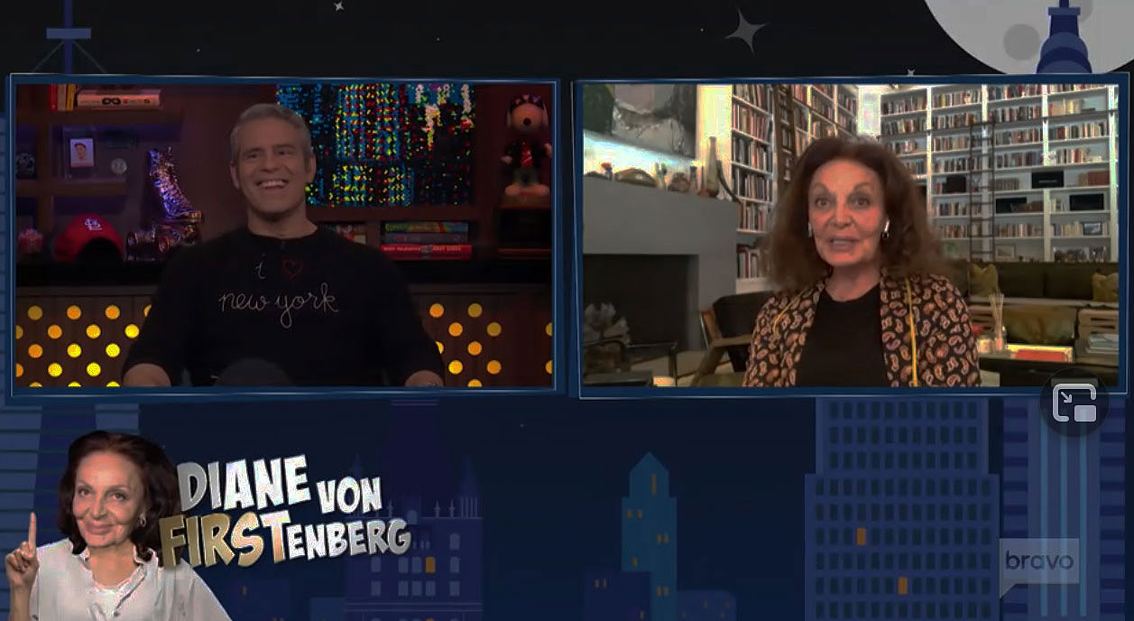 Diane von Furstenberg on Watch What Happens Live with Andy Cohen