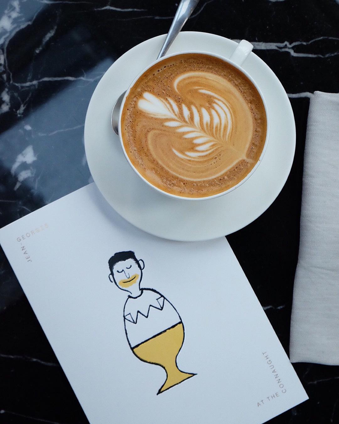 One of Jean Jullien's new illustrations for Jean-Georges at the Connaught
