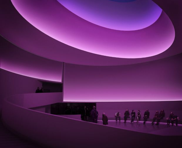 Rendering of installation for the Solomon R. Guggenheim Museum, New York, 2012. Artificial and natural light. Rendering created by Andreas Tjeldflaat