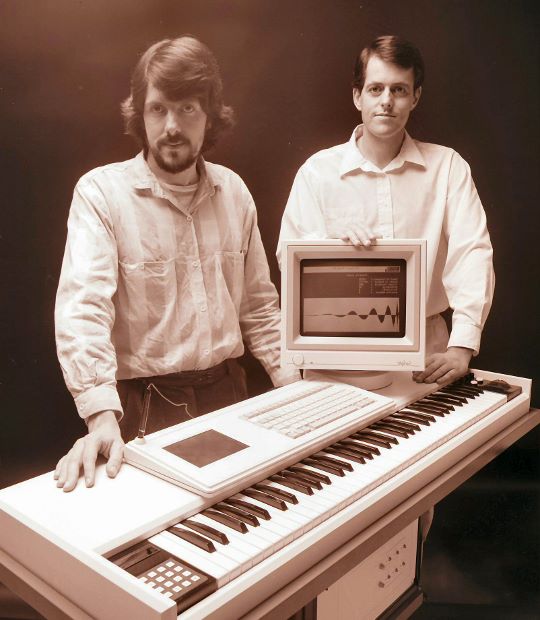 Fairlight CMI series III. Peter Vogel and Kim Ryrie. Image courtesy of Peter Vogel