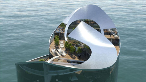 Floating hotel - Sigge Architects