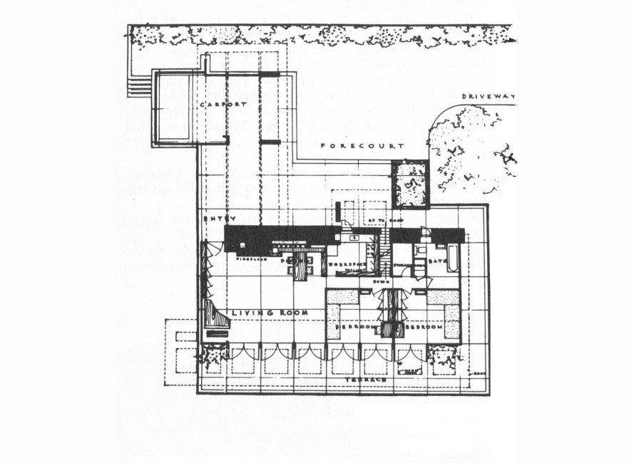 Frank Lloyd Wright's plans for the Struges Residence
