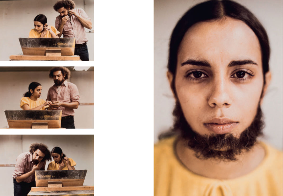 Ana Mendieta - Untitled (Facial Hair Transplants), 1972 (detail) Suite of seven colour photographs