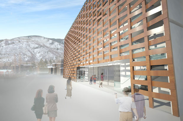 Renderings of The Aspen Art Museum - Shigeru Ban