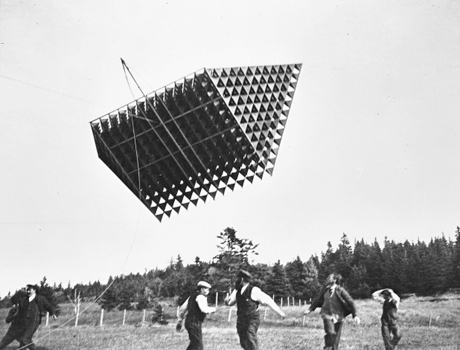 The tetrahedral kite Alexander Graham Bell developed between 1895 and 1910