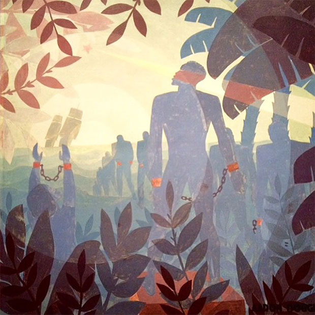 Into Bondage (1936) by Aaron Douglas. From Color Line