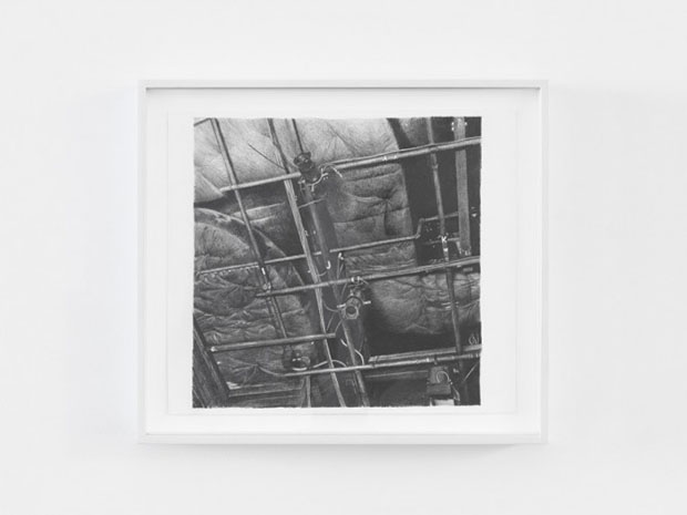 HIJK (pipe grid, Gallery), 2015, drawing on paper, 27 x 35 cm, Photo credit: Allard Bovenberg, Amsterdam Courtesy: the Artist and Xavier Hufkens, Brussels