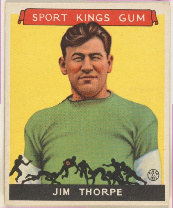Jim Thorpe, Football Goudey Gum Company (American, Boston, Massachusetts) 1933