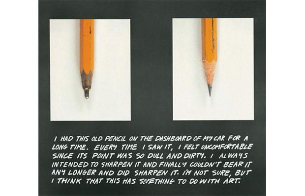 Pencil Story (1972) by John Baldessari (featured in The Art Book)