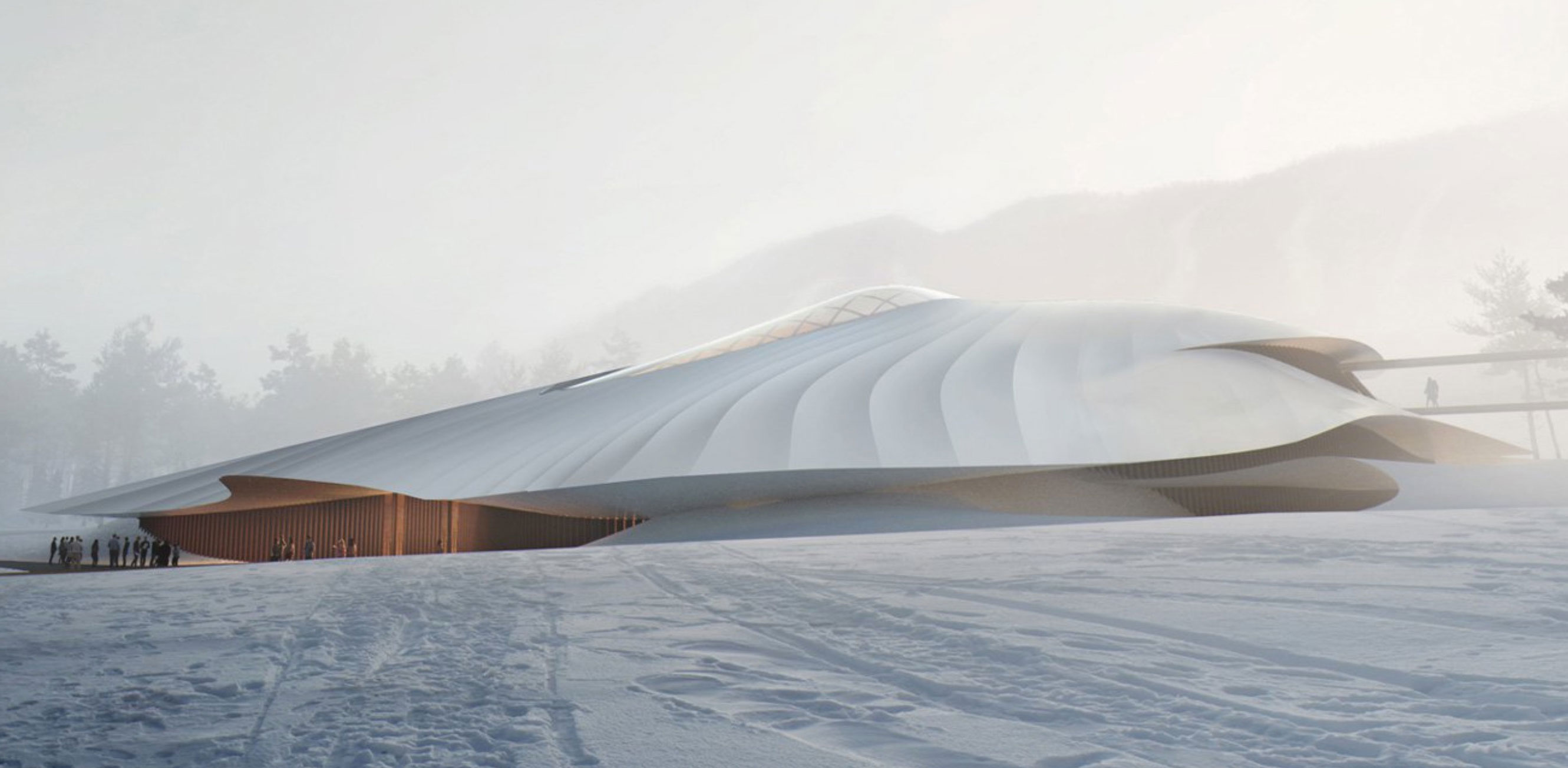 The Yabuli Conference Centre by MAD Architects. All renderings courtesy of MAD