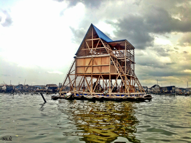 Makoko Floating School, Lagos, Nigeria by NLE. Image courtesy of RIBA