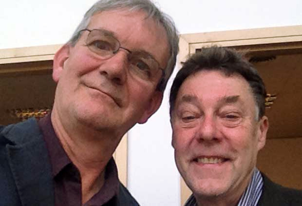 Martin Parr's Selfie of himself and Photobook III co-author Gerry Badger - Phaidon, London 9.4.14