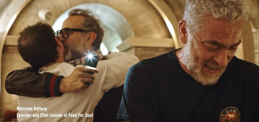 Pascal Barbot, Massimo Bottura and Alex Atala in JR's new film
