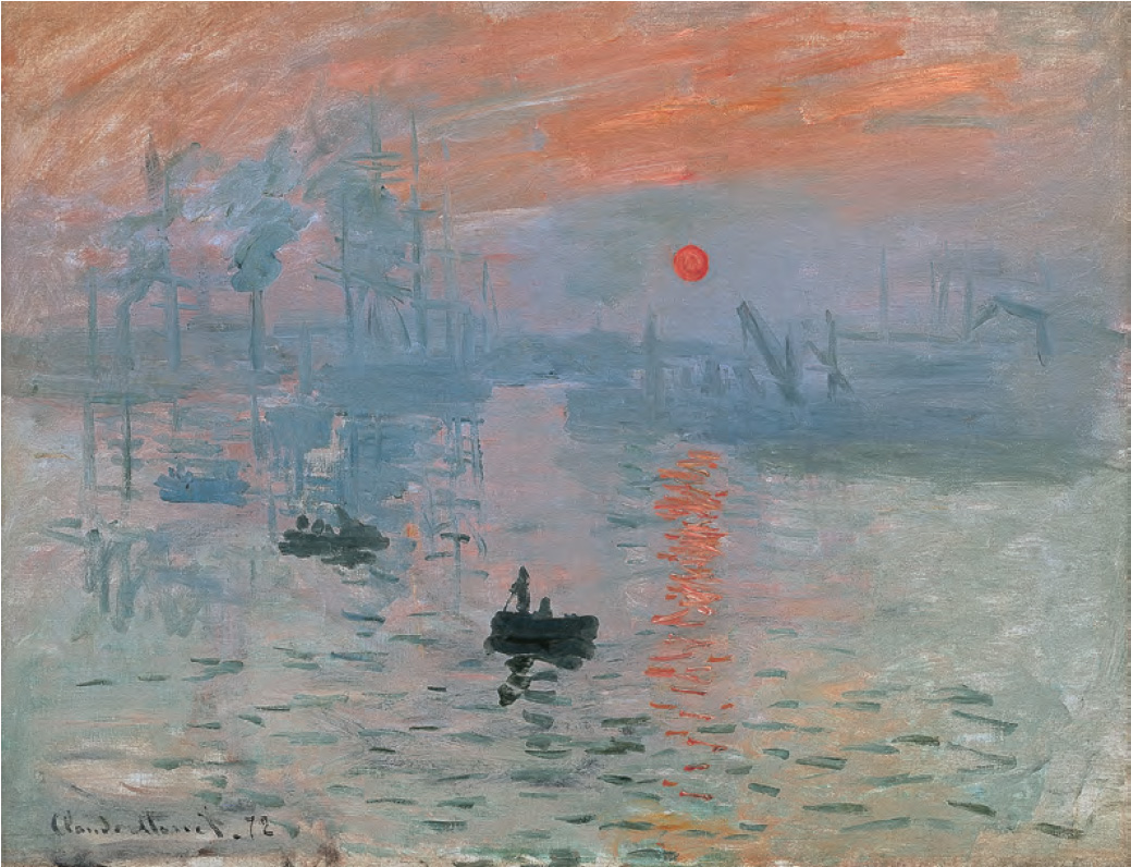 Impression, Sunrise (1872) by Claude Monet, as reproduced in The Art Museum