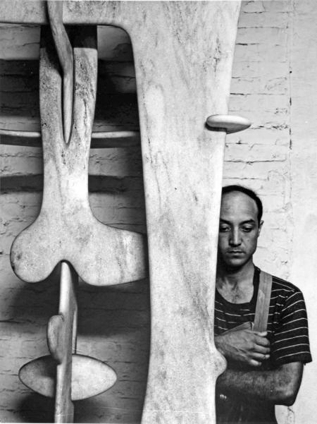 Noguchi in 1947. Photograph by Arnold Newman
