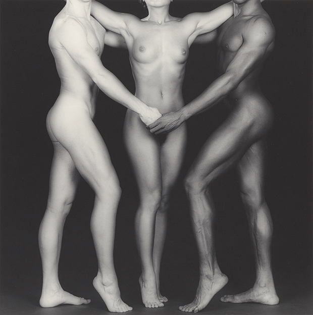 Ken and Lydia and Tyler, 1985, by Robert Mapplethorpe. Gelatin silver print Image: 38.4 x 38.2 cm (15 1/8 x 15 1/16 in.) Jointly acquired by the J. Paul Getty Trust and the Los Angeles County Museum of Art, with funds provided by the J. Paul Getty Trust and the David Geffen Foundation, 2011.7.19 © Robert Mapplethorpe Foundation