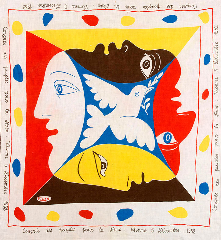 Congres Des Peuples Pour La Paix, Vienna (1952) by Pablo Picasso. All images from Styled by Design: Post War Textile Visionaries of Modern Art 