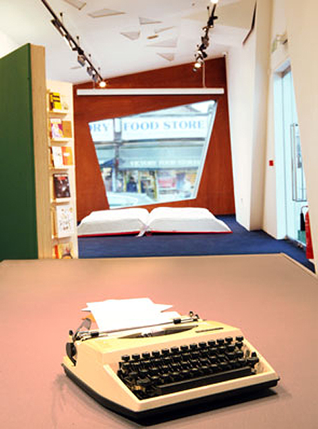 Installation view from Bookbed by Ruth Beale