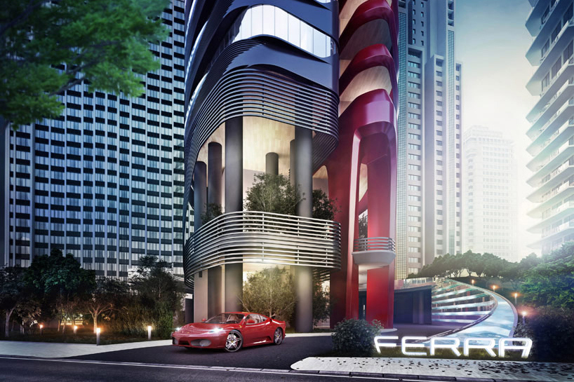 Pininfarina's Ferra tower in Singapore