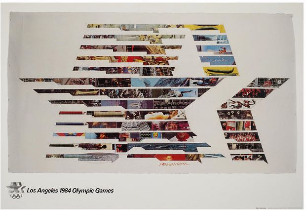 Robert Rauschenberg's poster for the 1984 Los Angeles Olympic Games