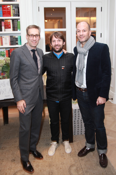 Redzepi with business partner, Marc Blazer (left) and Club Monaco CEO, John Mehas (right)
